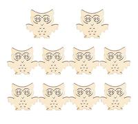 Artisanat de hibou en bois naturel fait à la main pour la décoration de la maison (2)