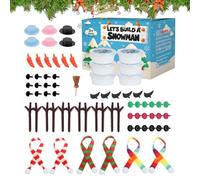 Artisanat de Noël pour - Construisez votre bonhomme de neige,Modèle| pour Noël Activités d'hiver Salle de ole Jeu Célébration Décoration