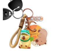 Artisanat de porte-clés animaux, porte-clés Capybara | Charme de sac Capybara créatif | Décoration de Suspension de miroir de voiture pour voiture, SUV, cadeaux de pâques pour femme, petite amie,