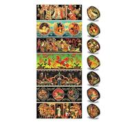 Artisanat de ukrainisches, oeufs de Pâques Dingue. Palekh. N ° 12 suffit pour 7 œufs