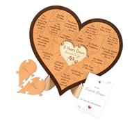 Artisanat en Bois avec Puzzle en Forme De Cœur d'amour Décorations De Bureau pour Les Couples Commémorant Leur Premier/troisième Anniversaire Souvenir d'anniversaire