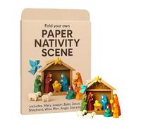 Artisanat en Papier De Scène De La Nativité - Collection De Modèles De Papiers Artistiques, Scène De Personnages De Naissance Sacrée, Ornement Découpé À Faire Soi-Même, Forme D'art Religieux Tradition