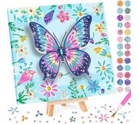 Artisanat pour filles de 8 12 ans Crez vos propres kits d'art diamant papillon pour enfants Arts et travaux manuels pour enfants Peintur