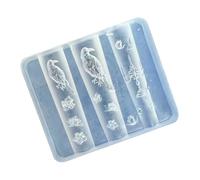 Artisanat pour manucure unique avec élégant motif corbeau et rose bougeoir en silicone pour nail art