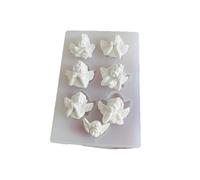 Artisanat réutilisable en silicone avec 7 adorables motifs angéliques, idéal pour la fabrication de savon en résine, adapté aux débutants, petit silicone