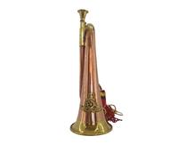 Artisanatodaloise - Trompette Chasse au Renard Reproduction Laiton cuivre avec Corde Britannique - Trompette cuivre Laiton