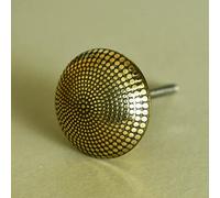 ARTISNO Cléopâtre - Lot de 6 boutons de tiroir, de commode, ronds en laiton - Poignées de tiroir, d'armoire et poignées en laiton massif, moderne