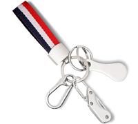 Artisoul Porte-clés multifonction avec Drapeau Français Bracelet, Mousqueton, Jeton de Caddie et Couteau Poche Mini | Pratique Porte Clef pour Voiture, Moto, Voyages et Courses, Outdoor (France)