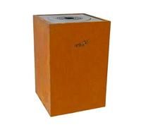 ARTISS Brasero 57 x 57 x 84,4 cm avec plaque de cuisson centrale en acier inoxydable - Brasero d'extérieur en acier Corten marron - Barbecue plancha pour jardin, terrasse, événements