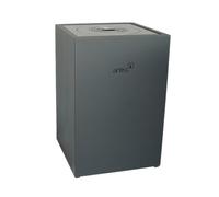 ARTISS Brasero 57 x 57 x 84,4 cm avec plaque de cuisson centrale en acier inoxydable - Brasero d'extérieur en acier Corten en graphite - Barbecue plancha pour jardin, terrasse, événements