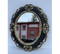 artissimo 3045sg - Miroir mural décoratif baroque - Miroir ovale - Style antique - Classique - 45 x 38 cm - Noir et doré