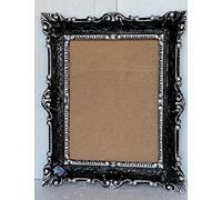 artissimo 3049 - Cadre photo - Style baroque - Noir et argenté - Sans verre - 56 x 46 cm - Antique - 30 x 40 cm