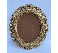 artissimo Cadre photo baroque doré ovale avec verre de protection antique classique, 45 x 38 cm, 24 x 30 cm
