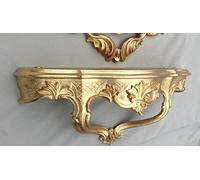 artissimo Console baroque - Console murale dorée - Miroir antique - Étagère murale