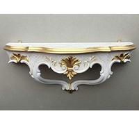 artissimo Console murale baroque - Avec miroir - Blanc vieilli - 45 x 21 cm