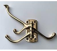 artissimo Crochet mural pivotant à 4 positions en laiton doré