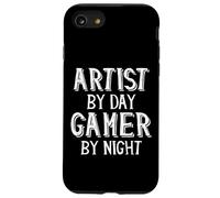 Artist by Day Gamer by Night Video Game Graphic Art Gaming Coque pour iPhone SE (2020) / 7/8