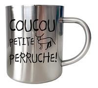 Artist Deluxe Mug Fun Inox chrome Metal 340ML Fun Inox chrome Metal - Coucou petite perruche