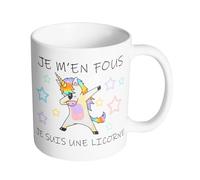 Artist Deluxe Tasse Mug Polymere Incassable 340ML Licorne Unicorn - Je m'en fous je suis une licorne