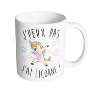 Artist Deluxe Tasse Mug Polymere Incassable 340ML Licorne Unicorn - J'peux pas j'ai licorne Edition 2019