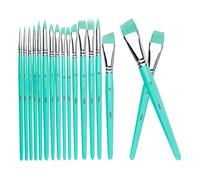Artist Face Painting Brushes 17PCS Nylon Paint Brush Kit for Makeup Design
