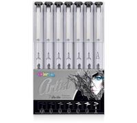 Artist Liner Set - Fineliner 7 pointes (0,05, 0,1, 0,3, 0,5, 0,7, 1,0, pinceau)