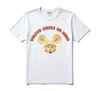 ARTIST MARKET T-shirt 100 % coton je voulais être un dur sanremo 2025, Blanc, M
