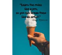 Artist Sketchbook, Break The Rules Like An Artist: 6x9 Premium 150 Sheet Art Sketchpad Blank Drawing Paper, Travel Drawing Book