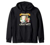 Artist Trust Your Creativity Palette de Peinture Motif Citation Sweat à Capuche