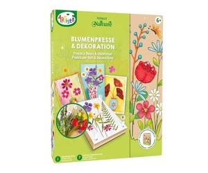 Artista 9301956 - Kit de bricolage - Presse à fleurs et décoration - Kit créatif avec cartes décoratives dans une boîte de rangement pratique - Kit de bricolage pour enfants à partir de 6 ans
