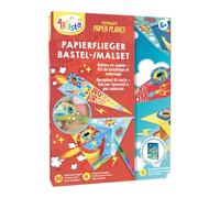 Artista 9301958 - Kit de bricolage - Avion en papier - Pliage et peinture d'avions en papier - Kit créatif dans une boîte de rangement pratique - Kit de bricolage pour enfants à partir de 6 ans