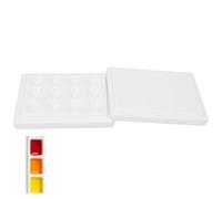 Artiste en céramique 12 Seau Palette, céramique Aquarelle Palette, Petit Rectangle Acrylique Pigment Plateau pour Nail Art Peinture