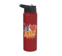 Artiste peintre - I Love Art Stainless Steel Insulated Water Bottle
