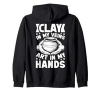 Artistes en Poterie Art in My Hands Potier Sweat à Capuche