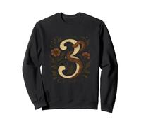 Artistic Chiffre 3 Floral Serpent Trois Symbole Mystique Nature Sweatshirt