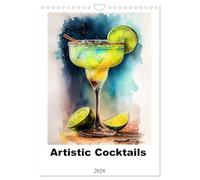 Artistic cocktails (Wall Calendar 2026 DIN A4 portrait), CALVENDO 12 Month Wall Calendar: Discover a world of unique and creative cocktails that are ... eyes with the Artistic Cocktails calendar.