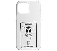 Artistic Drawing Capricorn Loyal as Hell Zodiac Coque pour iPhone 16 Pro Max