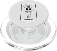 Artistic Drawing Capricorn Loyal as Hell Zodiac PopSockets PopGrip pour MagSafe