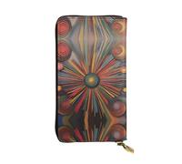 Artistic Expression Print Portefeuille Long Pochette en Cuir pour Femme - Tendance avec Plusieurs Fentes pour Cartes, Poche Monnaie, Noir, Taille Unique