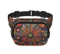 Artistic Expression Sac Banane Carré Double Couche Sangle Réglable pour Activités de Plein Air Noir Taille Unique, Noir , Taille unique