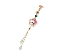 Artistic Floral Embossed Metal Pin With Secure Clasp Traditional Four Season Flowers Cultural Jewelry Versatile Cheongsam Matching Accessory