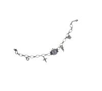 Artistic Heavy Duty Unisexe Montre Pendentif Collier Alliage Construction Clavicule Chaîne Vintage Charm Neckwear Bijoux Sweet and Edgy Alliage Montre Pendentif, violet, taille unique