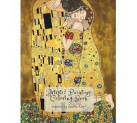 Artistic Painting Coloring book Inspired by Gustav Klimt: 13 Gold-Leaf Masterpieces Reimagined in Line Art