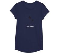 Artistic Phantom : béret Portant Un Spectre avec Palette T-Shirt, Fille, Bleu Marine, M