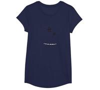 Artistic Phantom : béret Portant Un Spectre avec Palette T-Shirt, Fille, Bleu Marine, S