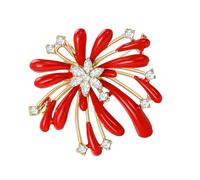 Artistic Pyrotechnics Inspired Brooch Featuring Rhinestones for Unique Styles Expression in Various Setting Women's Jewelry