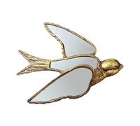 Artistic Wall Bird Mirror - Vintage Wall Sculpture Animals Mirrors, Kare Design Walls Object Swallow Mirror Ornament, Mirrors Walls Decor for Living Room Entryway Hallway Home Office Nursery