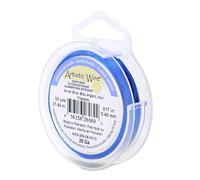 Artistic Wire Beadalon Fil de cuivre Calibre 26 27,43 m Câble plaqué Argent/Bleu