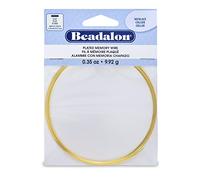 Artistic Wire Beadalon Fil mémoire Collier Plat pour Perles, 9,9 Gram, Doré