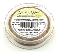 Artistic Wire Broderie perlée Craft Cadeau Laiton couleur 24 Calibre 60 Pieds